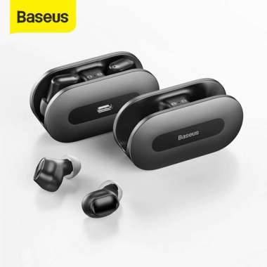 BASEUS BOWIE EZ10 TRUE WIRELESS BLUETOOTH EARPHONE TWS MINI EARBUDS Hitam
