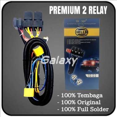 Kabel Set Relay Lampu - 2 Relay 2 Lampu Relay Hella - Hella 100/90