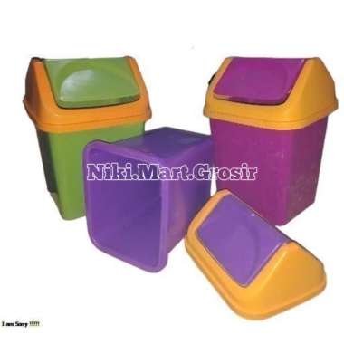 Tempat Sampah Kotak Kecil / Kotak Sampah Plastik ungu
