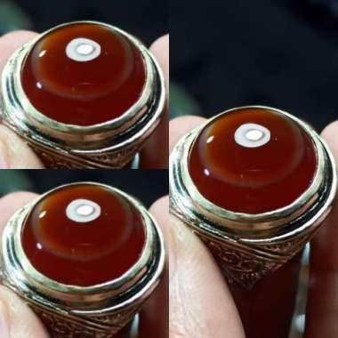 Akik Cincin Batu Natural Motif Gambar Mata Dewa Puser Bumi UnikAntik36