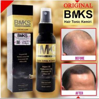 BMKS Hair Tonic Tonik Penumbuh Penebal Penyubur Rambut Minyak Kemiri Original 100 ml BMKS Tonic 100m