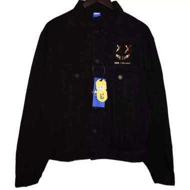 Ricky is Clown Stencil Logo Black Gold Denim S