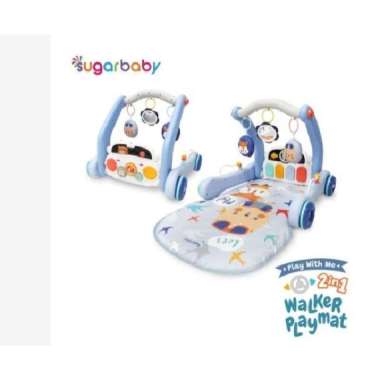 Sugarbaby 2in1 NEW Baby Walker& Playmat / Push Walker Blue
