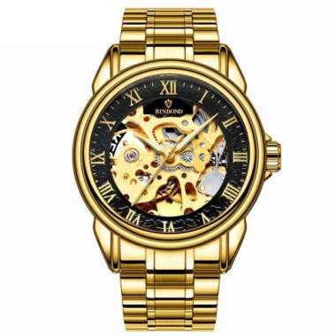 Jam Tanpa Baterai Bindbond | Fngeen 8866 Rantai Milenial watches Gold Black