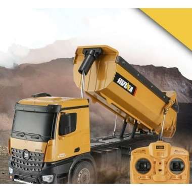 Huina 1573 RC Dump Truck Metal 10CH 1/14 RC Alat Berat RTR
