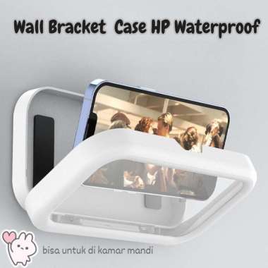 Svp Braket HP Dinding Waterproof Case - Bracket Case HP untuk Kamar Mandi Putih