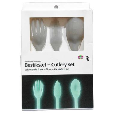 Cutlery Set Glow in the Dark 3P