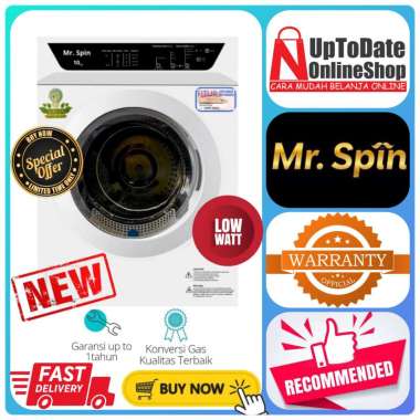 DRYER GAS MR SPIN MS010 MS-010 MESIN PENGERING LAUNDRY GAS 10KG SUPER LOW WATT GAS DRYER MRSPIN