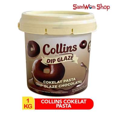 COLLINS DIP GLAZE CHOCOLATE 1 KG - SAUS CAIR TOPPING CELUPAN DONAT