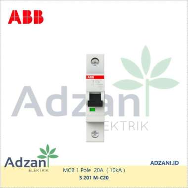 ABB MCB 1P 20A 10kA 15kA S201M-C20 2CDS271001R0204 S 201 M