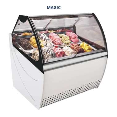 Gea MAGIC 12 Gelato Showcase / Tempat Untuk Memajang Es Krim Gelato SQUARE BIN