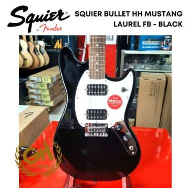 SQUIER BULLET MUSTANG HH ELECTRIC GUITAR - GITAR ELEKTRIK BLACK