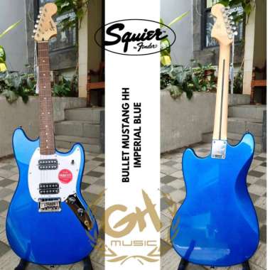 SQUIER BULLET MUSTANG HH ELECTRIC GUITAR - GITAR ELEKTRIK IMPERIAL BLUE