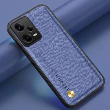 REDMI NOTE 12 5G Case Silicone Back Cover Leather Kulit Saffiano VIOLET BLUE
