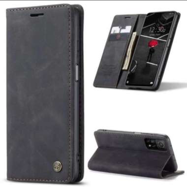 Case Vivo iQOO Z7X 5G Flip case Leather cover wallet casing Dompet Hitam