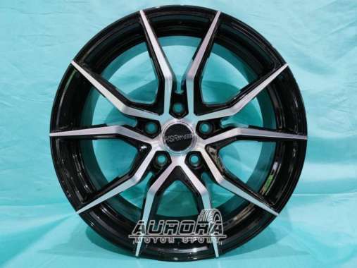 Velg mobil R17 HSR Vital Ring 17 lebar 7 hole 5X114,3 black polish Multicolor
