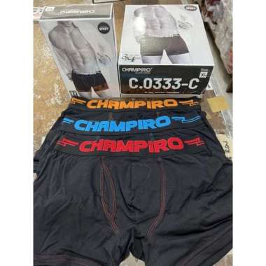 (3pcs) Champiro boxer sot BLACKBOXER 0333 celana dalam pria TERMURAH XL Random