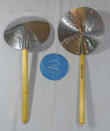 serok STAINLESS serokan saringan peniris minyak gorengan BESAR TEBAL
