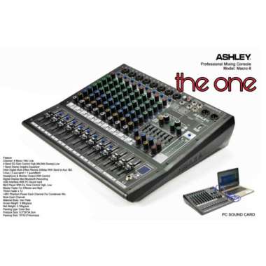 Promo Terbatas !!!!! Mixer Audio Ashley Macro 8 / Macro8 8Channel Multicolor