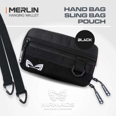 Merlin Hanging Wallet Tas Tangan Tas Selempang Pouch Bag Sling Bag Hand Bag Hanging Bag Canvas Velcr