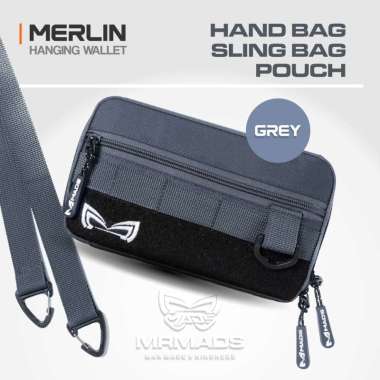 Merlin Hanging Wallet Tas Tangan Tas Selempang Pouch Bag Sling Bag Hand Bag Hanging Bag Canvas Velcr
