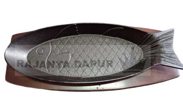 Hot plate ikan plus nampan kayu - hotplate steak sunrise - sun rise - hot plate sun rise - HOTPLATE 