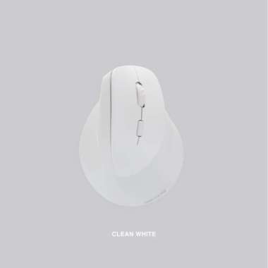 Rexus Clif QV-260 QV260 Vertical Gaming Mouse Wireless Dual-Mode Putih