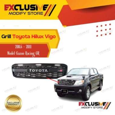 TOYOTA HILUX VIGO 2005-2011 DRL LED GRILLE MODEL GAZOO GR RACING
