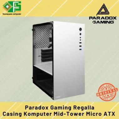 PC Casing Paradox Gaming Regalla Tempered Glass M-ATX Case Komputer