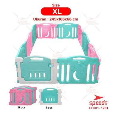 Siya ✨Free Bubblewrap Pagar Anak Bayi Speeds Lx 001-1201 Pagar Set Playground Pagar Mainan Anak Play