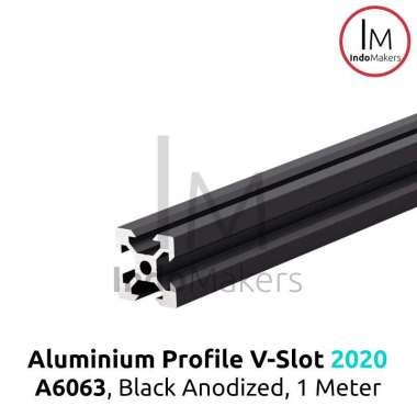 Aluminium Profile / Extrusion A6063 V Slot 2020 Linear Rail Black