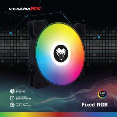 Fan Case 12CM VenomRX Fixed RGB Single Fan