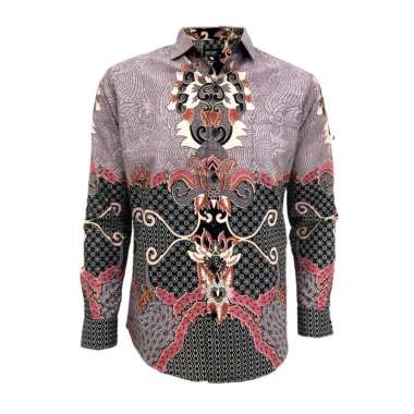Redcliff Kemeja Pria Batik Panjang Abu 6TD3302H XL