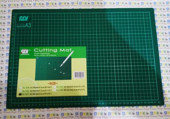 cutting mate Ukuran A3 -SDI Self Healing Cutting Mat A3
