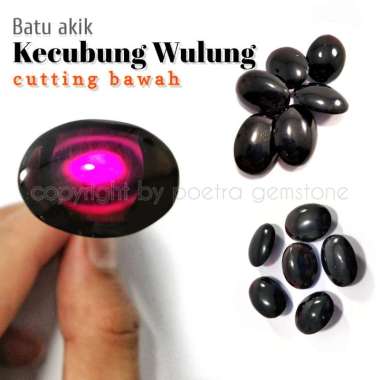Batu Kecubung Wulung Cutting Bawah Tembus 18x13mm