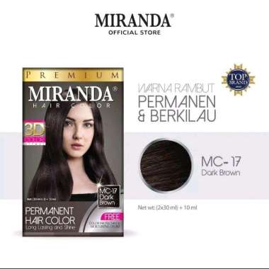 Pewarna Rambut Permanen MIRANDA 3D Color effect - Semir Rambut Miranda DARK BROWN