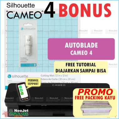 Mesin Cutting Sticker Mini Silhouette Cameo 4 Art and Craft AUTOBLADE