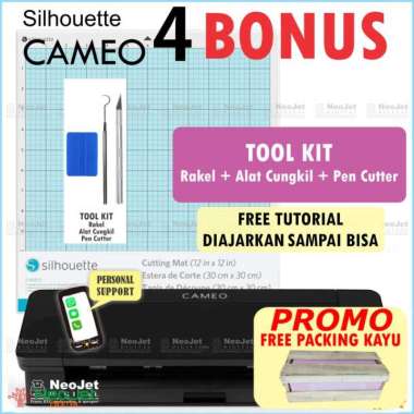 Mesin Cutting Sticker Mini Silhouette Cameo 4 Art and Craft TOOLKIT