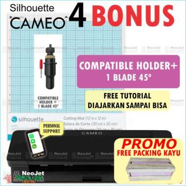 Mesin Cutting Sticker Mini Silhouette Cameo 4 Art and Craft COMPATIBLE