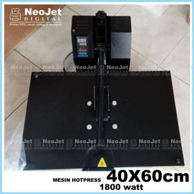 Mesin hotpress 40x60cm heat press kaos 1800 watt hotpres sablon Hitam