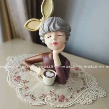 taplak Meja Table Mat Lace / Taplak meja makan bordir renda gaya retro lace placemat Bunga Coklat