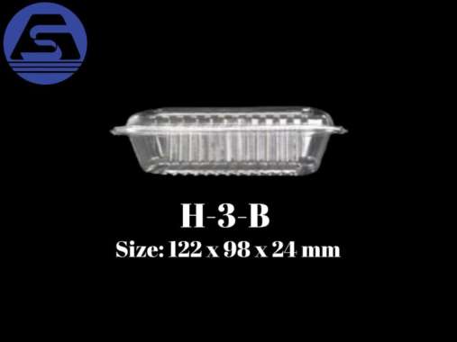 Japanpack/ Container/ Mika Plastik H-3-B Transparan - 100 Pcs
