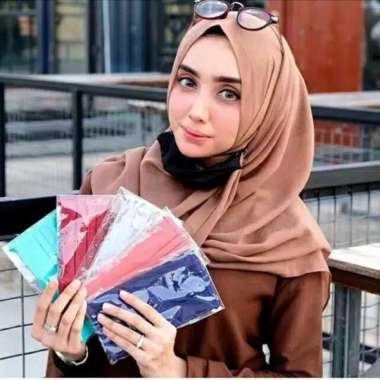 [BISA PILIH WARNA] MASKER KAIN HIJAB TALI PANJANG masker PINK MUDA