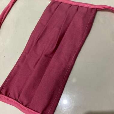 [BISA PILIH WARNA] MASKER KAIN HIJAB TALI PANJANG masker PINK TUA