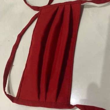 [BISA PILIH WARNA] MASKER KAIN HIJAB TALI PANJANG masker MERAH