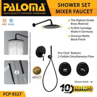 PALOMA FCP 9327 Keran Mixer Shower Tanam Set Dinding Tembok Kran Air