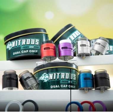 Nitrous Rda Dual Cap Only 22 Mm New Colour Koko Sarang x Damn Vape Shiny SS