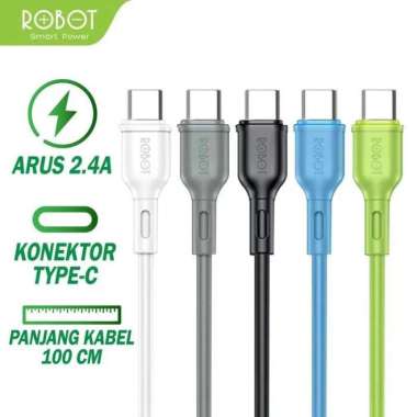 ROBOT Kabel Data Type C RBC100S Charger HP Quick Charging 2.4A