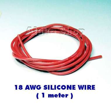 Kabel Silikon AWG18 (Silicone Wire 18 AWG) -- 1 meter Putih