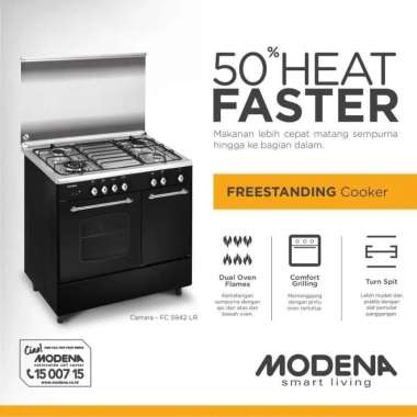 Modena FC5942L Kompor Freestanding Gas Oven CARRARA 90cm 4 Tungku